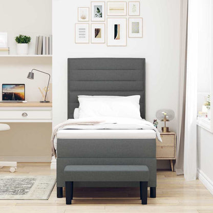 Box Spring Seng Med Pude Stof - Billede 3
