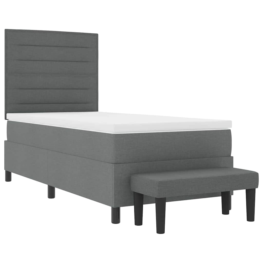 Box Spring Seng Med Pude Stof - Billede 4