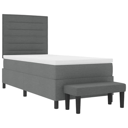 Box Spring Seng Med Pude Stof - Billede 4