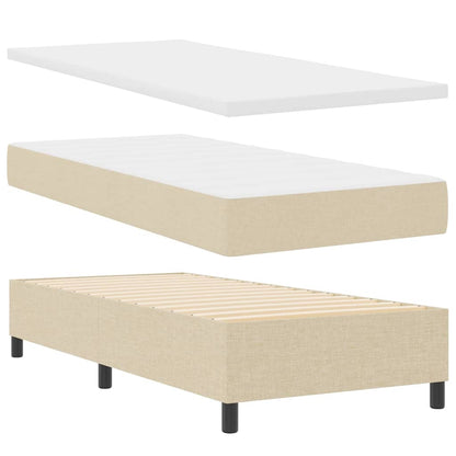 Box Spring Seng Med Pude Med Hovedgærde Stof - Billede 4