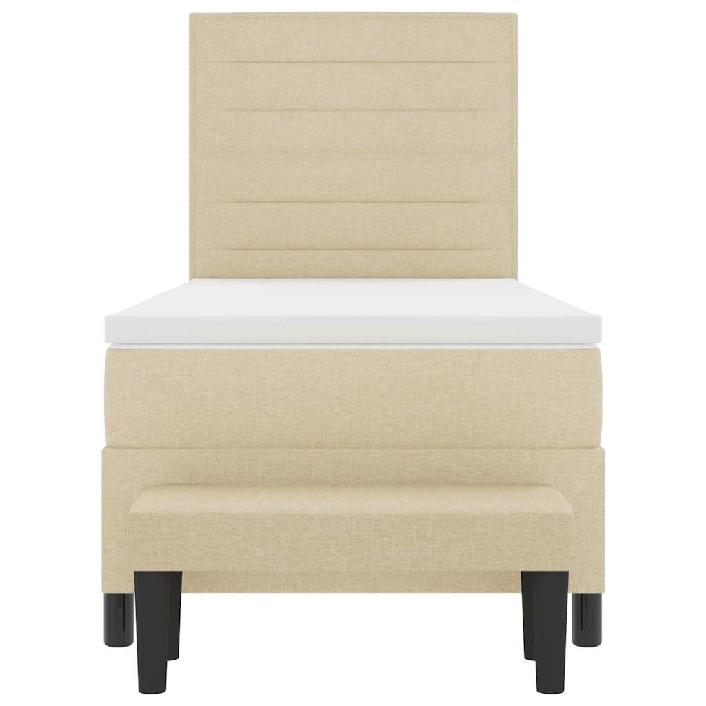 Box Spring Seng Med Pude Med Hovedgærde Stof - Billede 8