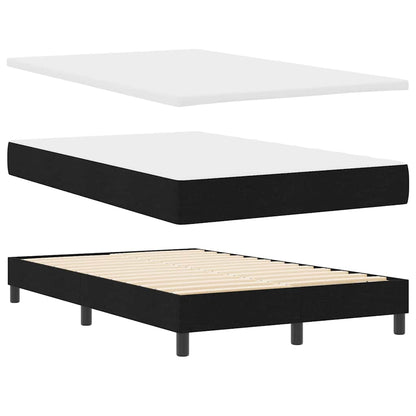 Box Spring Seng Med Madras Sort 120 X 190 Cm Stof - Billede 2