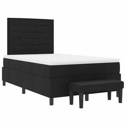 Box Spring Seng Med Madras Sort 120 X 190 Cm Stof - Billede 8