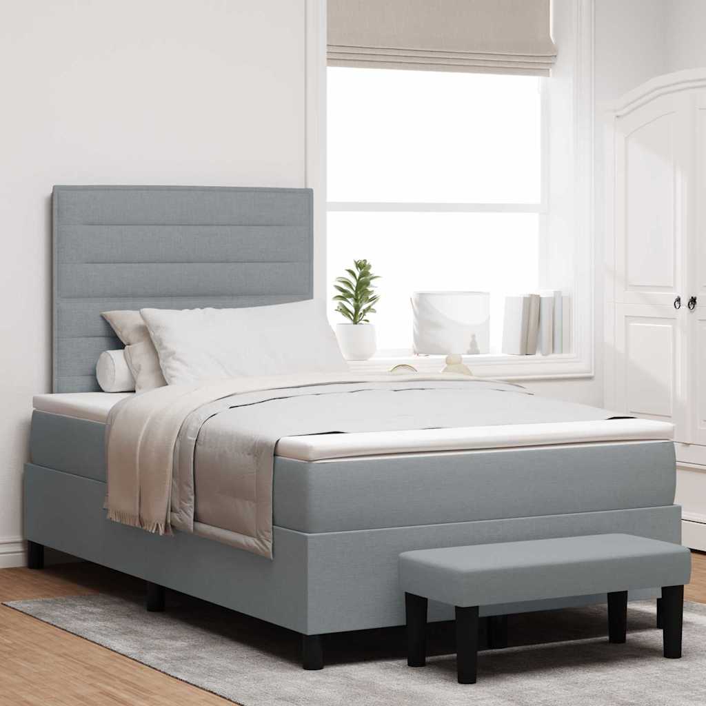 Box Spring Seng Med Pude Stof - Variant 3343981