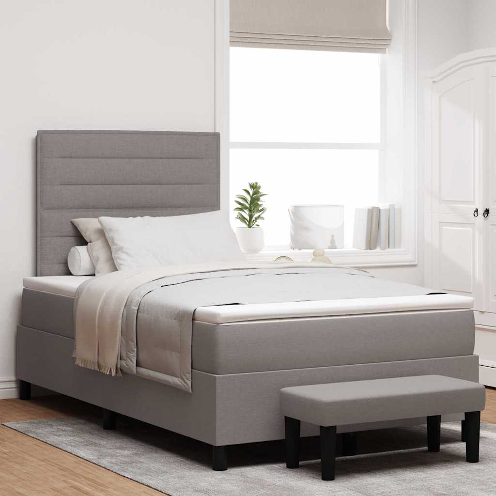 Box Spring Seng Med Hovedgærde Stof - Variant 3343985
