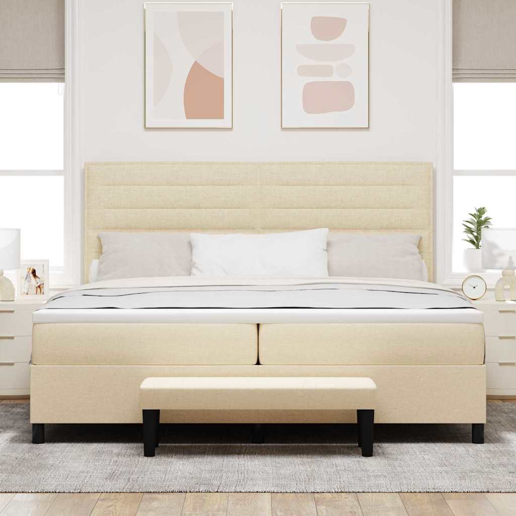 Box Spring Seng Med Madras Stof - Billede 3