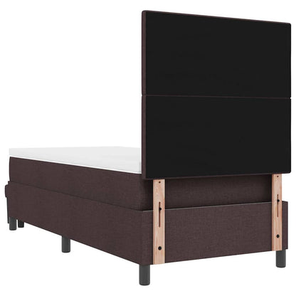 Box Spring Seng Med Madras Mørk Brun 100 X 200 Cm Stof - Billede 11