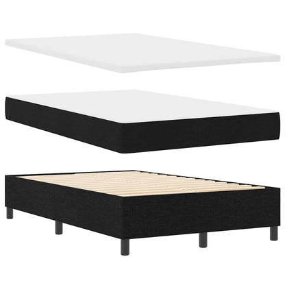 Box Spring Seng Med Madras Sort 120 X 190 Cm Stof - Billede 7
