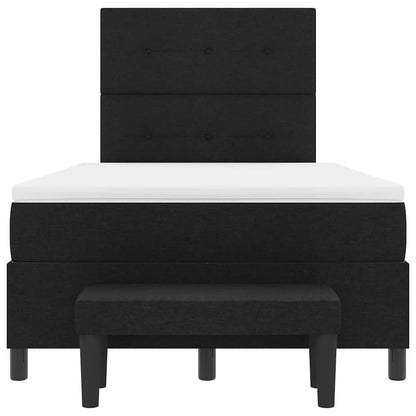 Box Spring Seng Med Madras Sort 120 X 190 Cm Stof - Billede 9