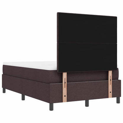 Box Spring Seng Med Madras Mørk Brun 120 X 190 Cm Stof - Billede 10