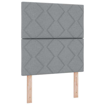 Box Spring Seng Med Madras Lysegrå 80 X 200 Cm Stof - Billede 7