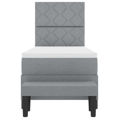 Box Spring Seng Med Hovedgærde Stof - Billede 8