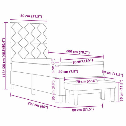 Box Spring Seng Med Hovedgærde Stof - Billede 13