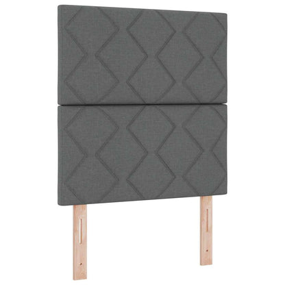 Box Spring Seng Med Madras Mørkegrå 80 X 200 Cm Stof - Billede 7