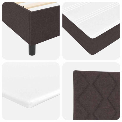 Box Spring Seng Med Madras Mørkebrun 90 X 200 Cm Stof - Billede 12