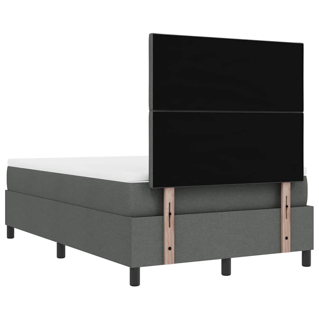 Box Spring Seng Med Madras Mørkegrå 120 X 190 Cm Stof - Billede 11