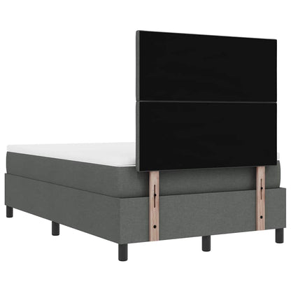 Box Spring Seng Med Madras Mørkegrå 120 X 190 Cm Stof - Billede 11
