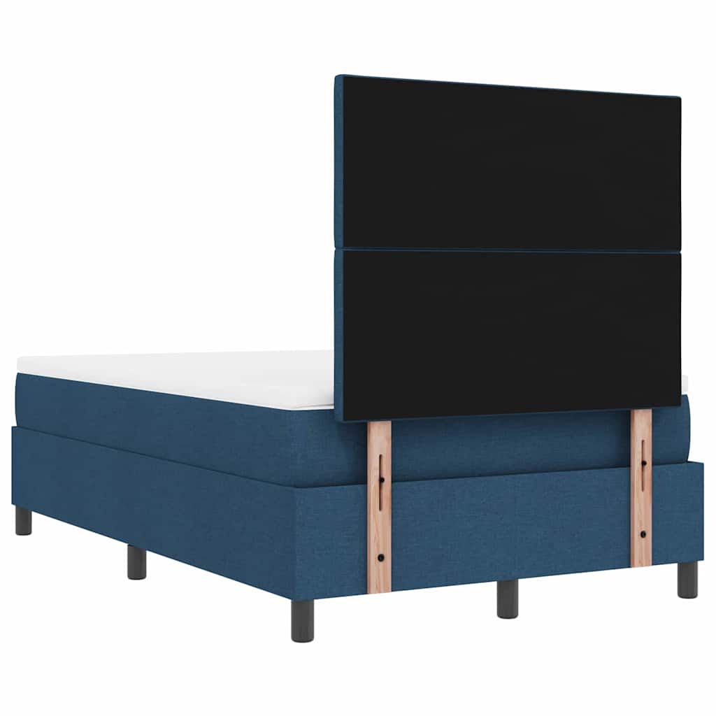 Box Spring Seng Med Madras Med Hovedgærde Blå 120 X 190 Cm Stof - Billede 11