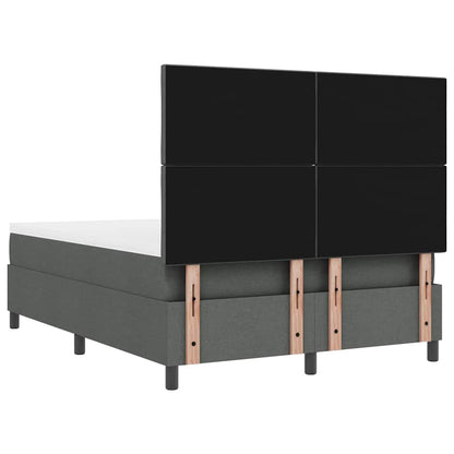 Box Spring Seng Med Madras Mørkegrå 160 X 200 Cm Stof - Billede 11