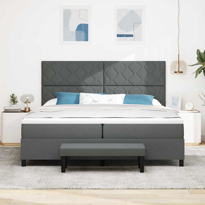 Box Spring Seng Med Madras Mørkegrå 200 X 200 Cm Stof - Billede 5