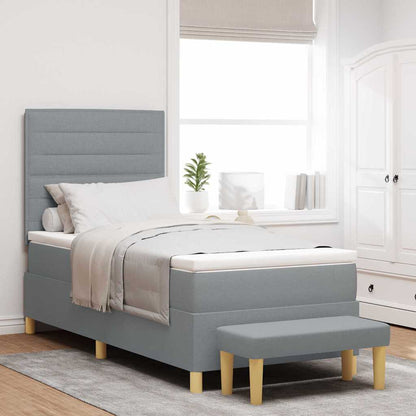 Box Spring Seng Med Hovedgærde Stof - Variant 3344198