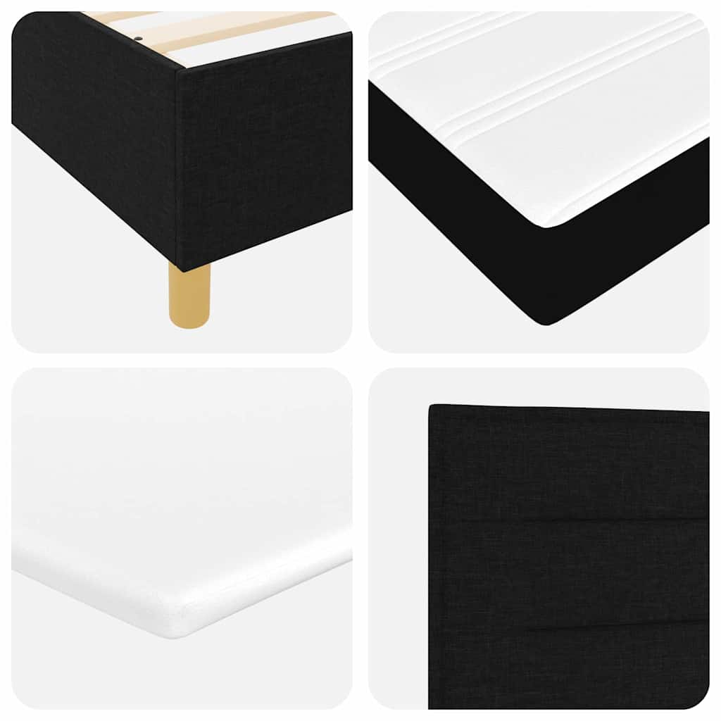 Box Spring Seng Med Madras Sort 120 X 190 Cm Stof - Billede 12