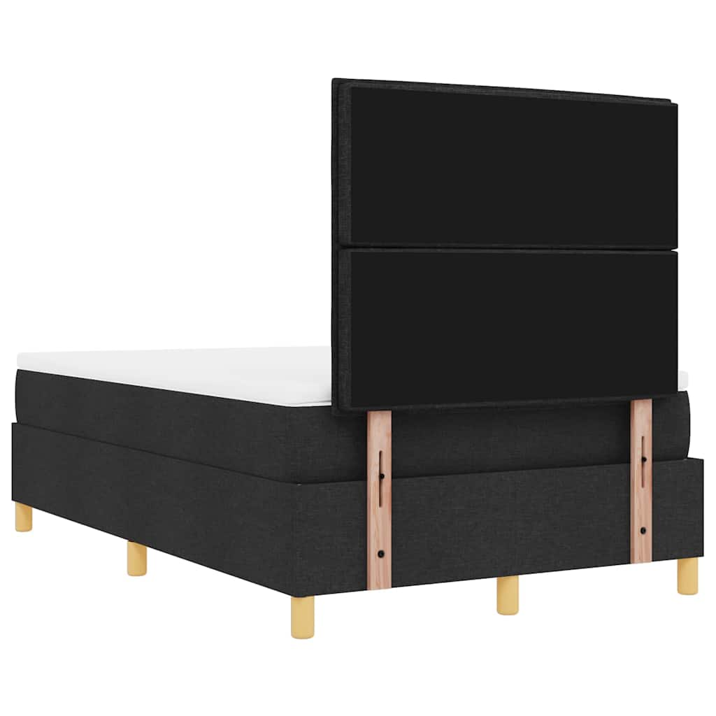 Box Spring Seng Med Madras Sort 120 X 190 Cm Stof - Billede 11