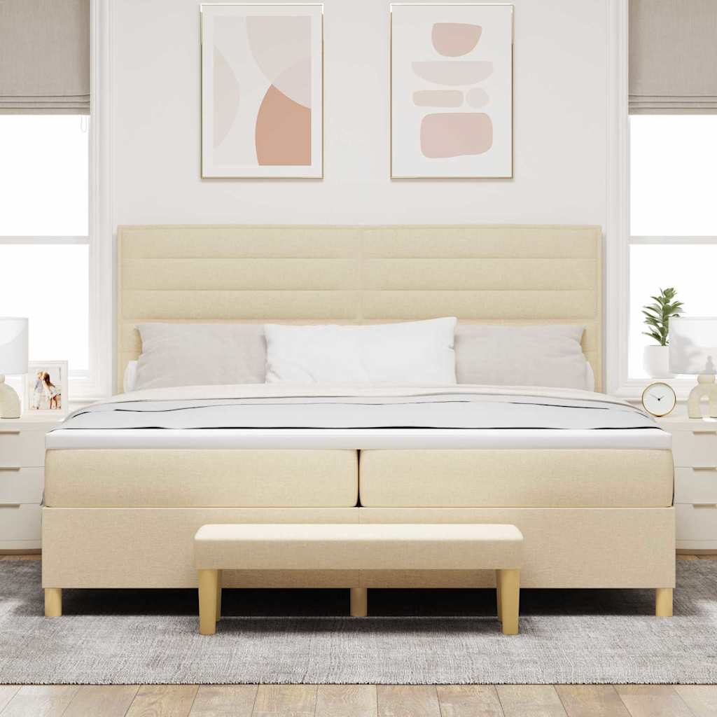Box Spring Seng Med Madras Stof - Billede 3