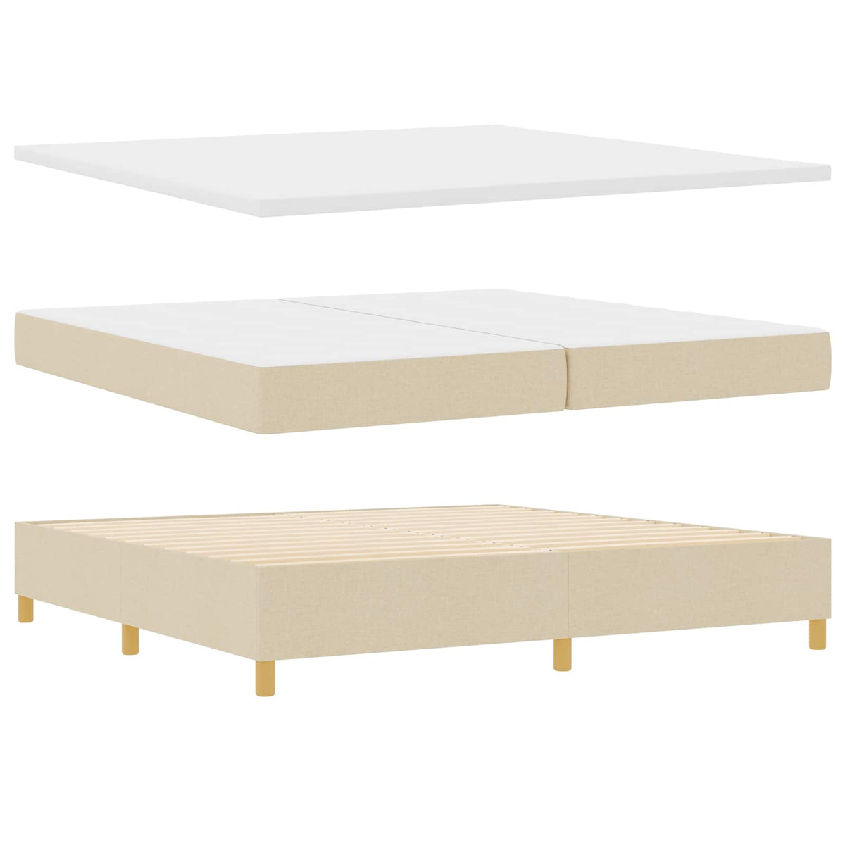 Box Spring Seng Med Madras Stof - Billede 4