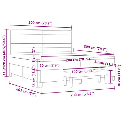 Box Spring Seng Med Madras Stof - Billede 12