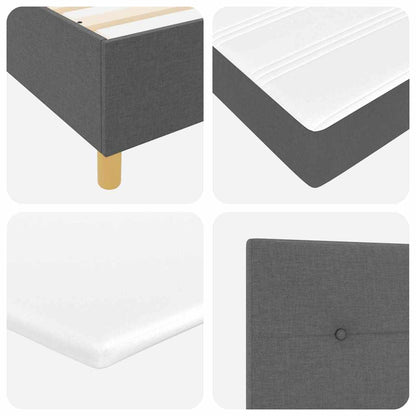 Box Spring Seng Med Madras Mørkegrå 120 X 190 Cm Stof - Billede 12