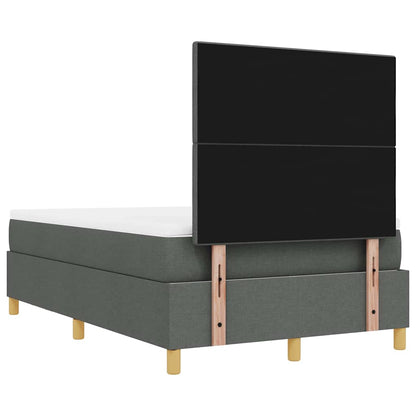 Box Spring Seng Med Madras Mørkegrå 120 X 190 Cm Stof - Billede 11