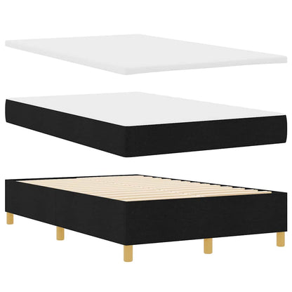 Box Spring Seng Med Madras Sort 120 X 190 Cm Stof - Billede 2