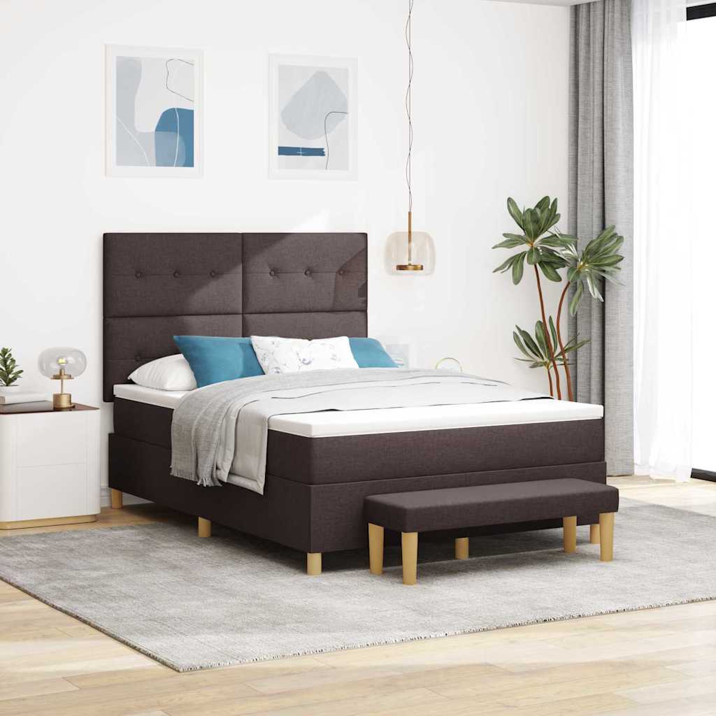 Box Spring Seng Med Hovedgærde Stof - Variant 3344313