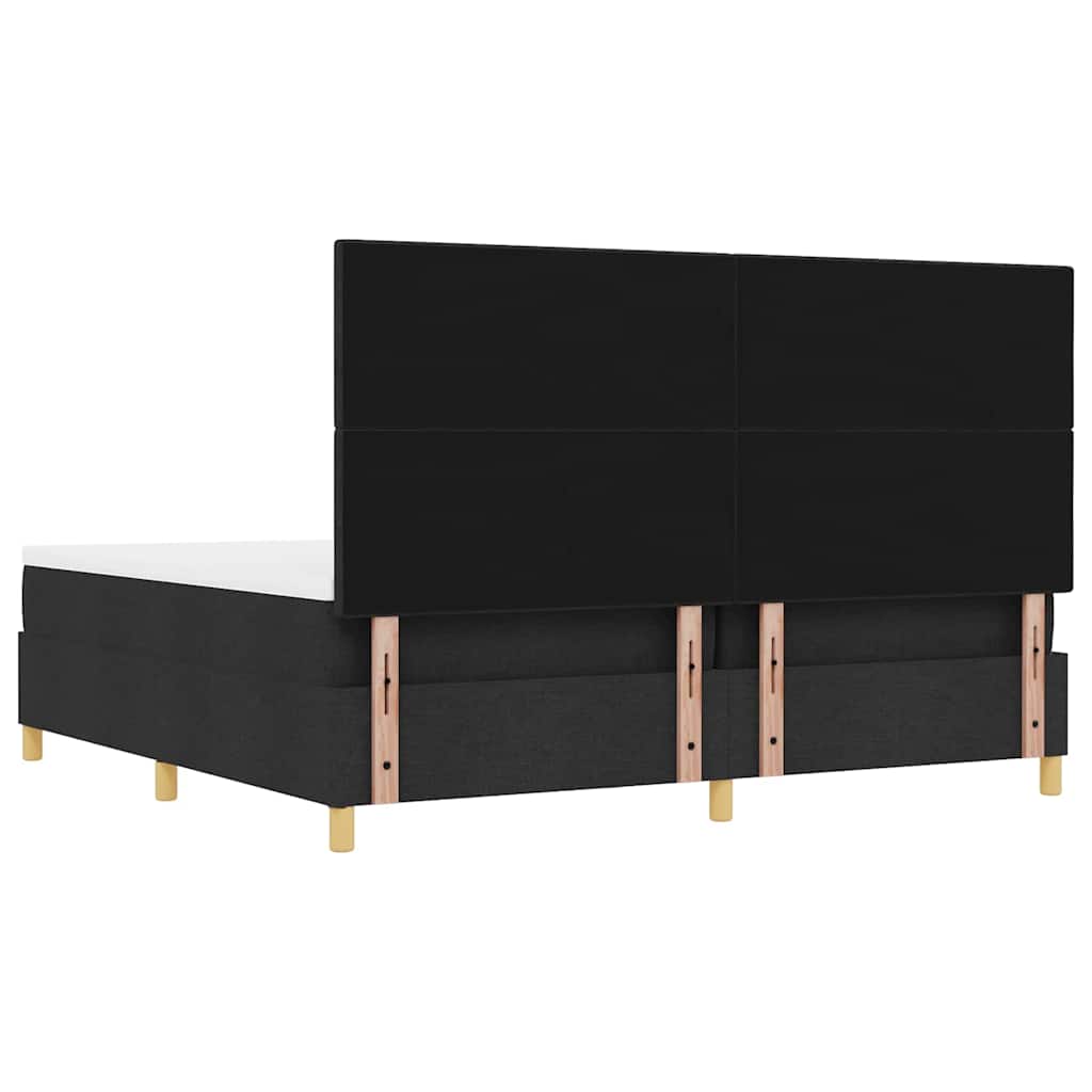 Box Spring Seng Med Madras Sort 200 X 200 Cm Stof - Billede 11