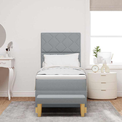 Box Spring Seng Med Hovedgærde Stof - Billede 3