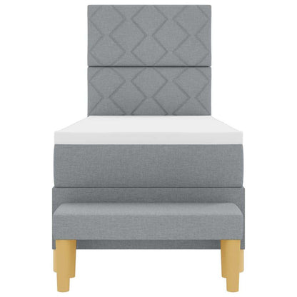 Box Spring Seng Med Hovedgærde Stof - Billede 8