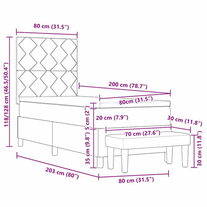 Box Spring Seng Med Hovedgærde Stof - Billede 13