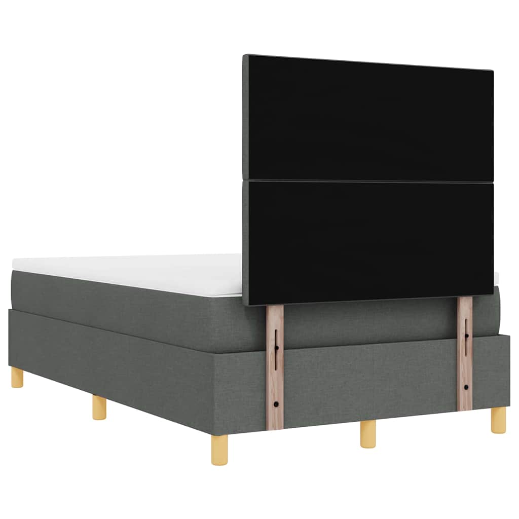 Box Spring Seng Med Madras Mørkegrå 120 X 190 Cm Stof - Billede 11
