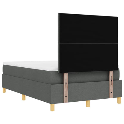 Box Spring Seng Med Madras Mørkegrå 120 X 190 Cm Stof - Billede 11