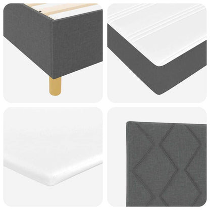 Box Spring Seng Med Madras Mørkegrå 200 X 200 Cm Stof - Billede 12