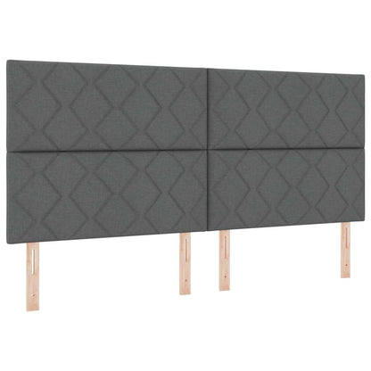 Box Spring Seng Med Madras Mørkegrå 200 X 200 Cm Stof - Billede 8