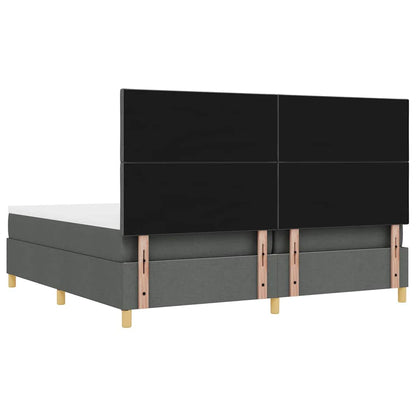 Box Spring Seng Med Madras Mørkegrå 200 X 200 Cm Stof - Billede 11