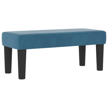 Box Spring Seng Med Madras Mørkeblå 100 X 200 Cm Fløjl - Billede 6