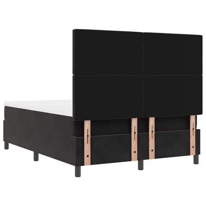 Box Spring Seng Med Madras Sort 140 X 190 Cm Fløjl - Billede 11
