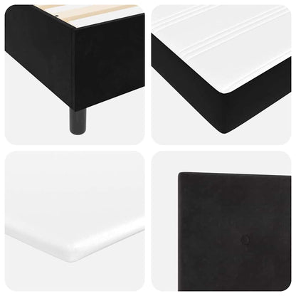 Box Spring Seng Med Madras Sort 100 X 200 Cm Fløjl - Billede 12