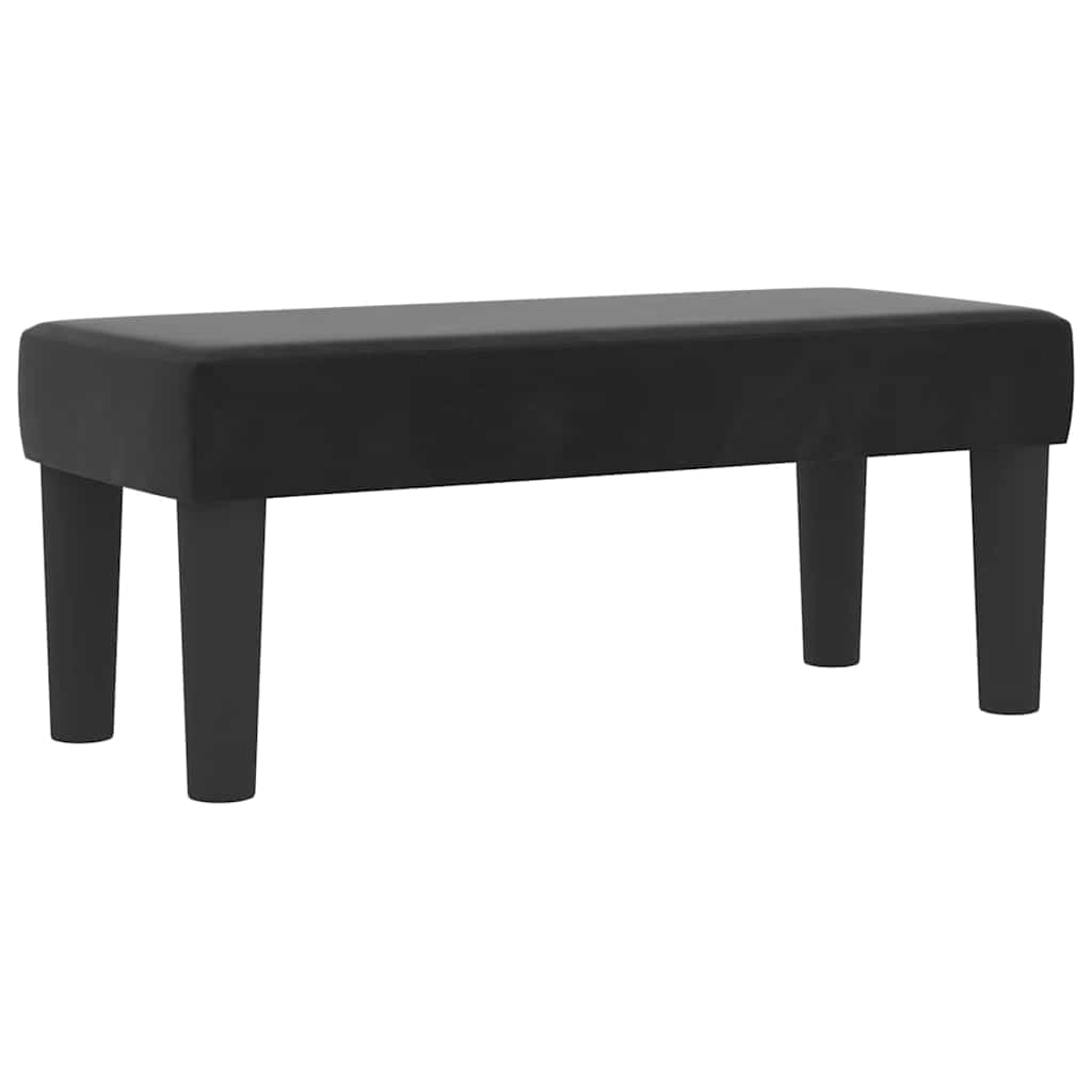 Box Spring Seng Med Madras Sort 100 X 200 Cm Fløjl - Billede 6