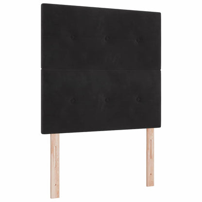 Box Spring Seng Med Madras Sort 100 X 200 Cm Fløjl - Billede 7