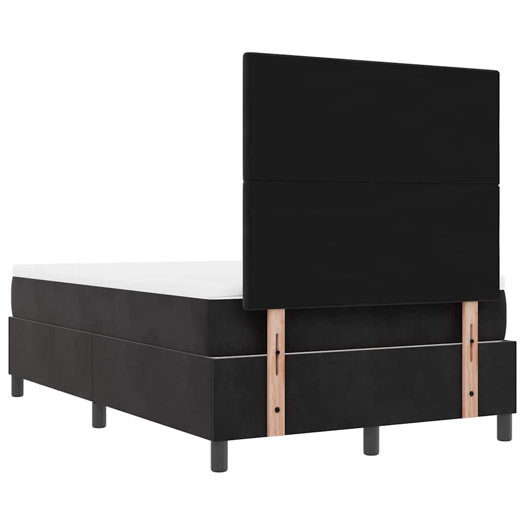 Box Spring Seng Med Madras Sort 120 X 200 Cm Fløjl - Billede 11