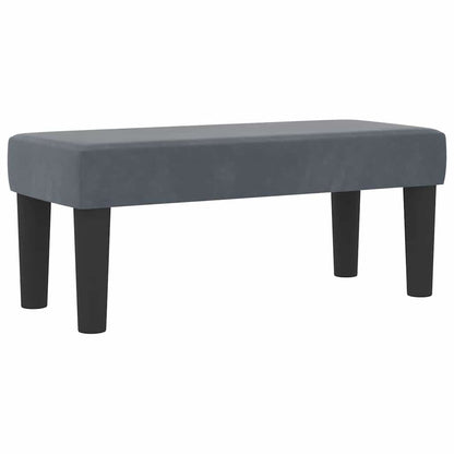 Box Spring Seng Med Madras Mørkegrå 100 X 200 Cm Fløjl - Billede 6